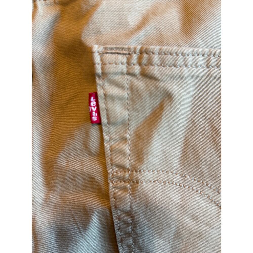 Levi's 514 Straight Fit Pants Jeans Stretch Khaki Beige Tan Men's W34 x L30 - Picture 8 of 10